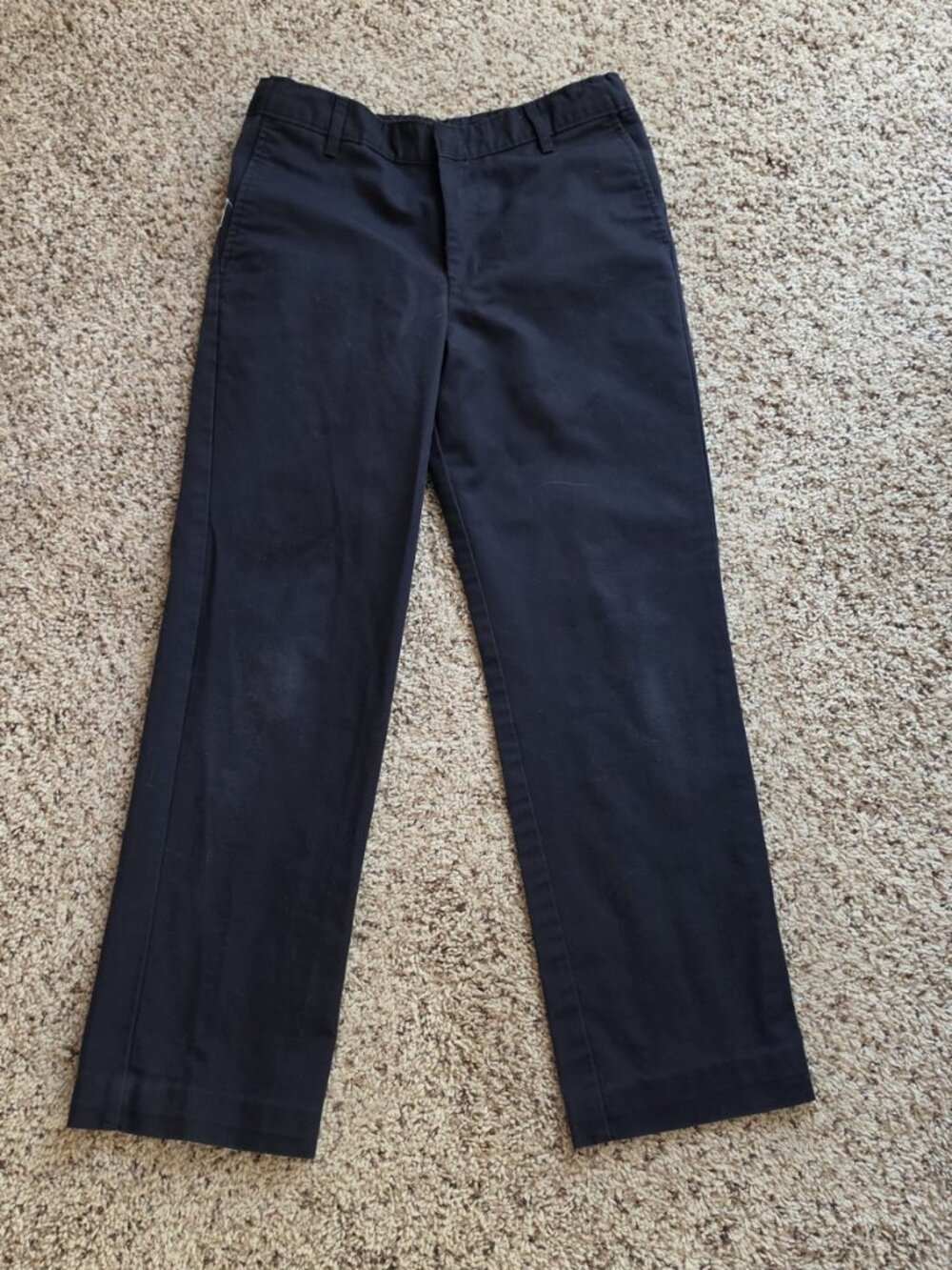 A+ School Apparel Navy Uniform Pants Boys Size 14 Regular Flat Front